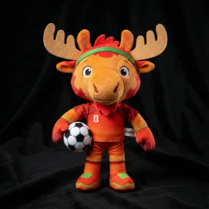 2026 World Cup Canada Host Mascot Plush Toy - Red Moose Souvenir